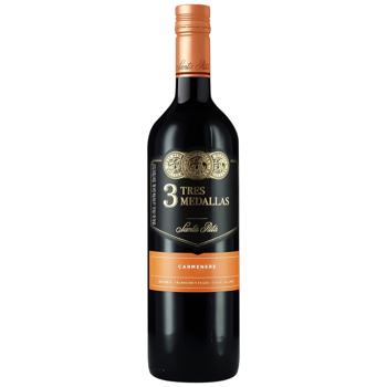 Вино Santa Rita Tres Medallas Carmenere червоне сухе 13% 0,75л - купити, ціни на За Раз - фото 1