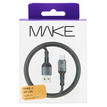 Кабель Make Type-C 3A 1м серый - купить, цены на NOVUS - фото 2