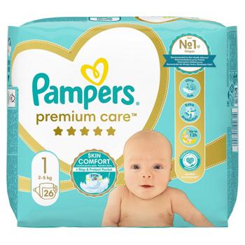 Подгузники Pampers Premium Care размер 1 Newborn 2-5кг 26шт - купить, цены на МегаМаркет - фото 3