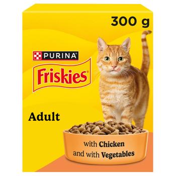 Корм сухой Friskies с курицей и овощами для взрослых кошек 300г - купить, цены на КОСМОС - фото 2