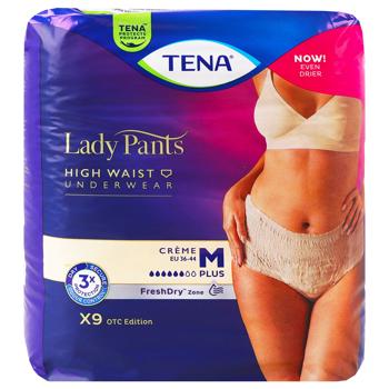 Трусы урологические Tena Lady Pants Plus для женщин бежевые M 9шт - купить, цены на Идеал - фото 1
