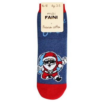 Шкарпетки Moi Faini Новорічні дитячі р.16-18 синій - купити, ціни на NOVUS - фото 1