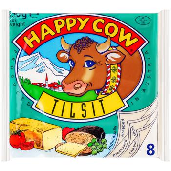 Happy Cow Tilsit Processed Cheese Slices 35% 150g - buy, prices for Auchan - photo 1