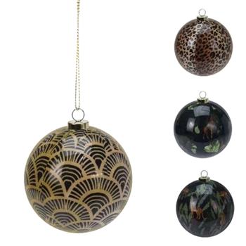 Koopman Christmas Tree Ball With Print 7.5cm