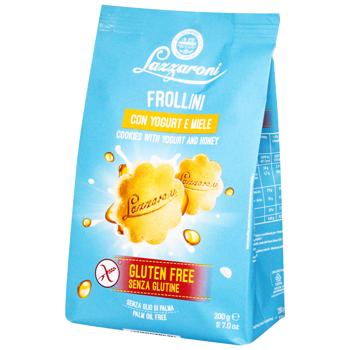 Печ. Lazzaroni 200г пісоч.безглютен.йогурт. та мед(Італія) - купити, ціни на КОСМОС - фото 1
