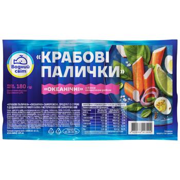 Vodnyj Svit Ocean Frozen Crab Sticks 180g - buy, prices for COSMOS - photo 1