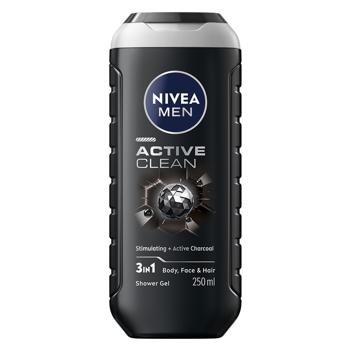 Гель для душу Nivea Men Активне очищення 250мл - купити, ціни на Чудо Маркет - фото 1