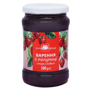 Eurogroup Strawberry Jam 380g - buy, prices for COSMOS - photo 1