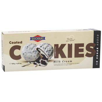 Quickbury Cookies with White Glaze and Milk Cream 128g - buy, prices for Tavria V - photo 3