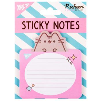 Папір для нотаток Yes Pusheen фігурний з клейким шаром 9,3х10,3см 40 аркушів