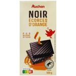 Auchan Dark Chocolate with Orange Zest 100g