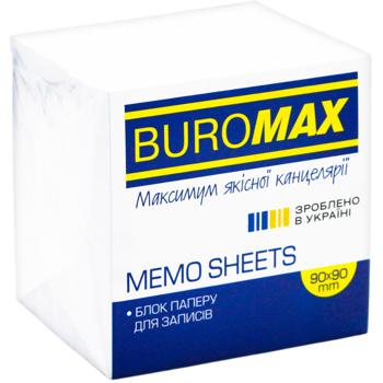 Блок паперу для нотаток Buromax білий 90x90мм - купити, ціни на МегаМаркет - фото 2