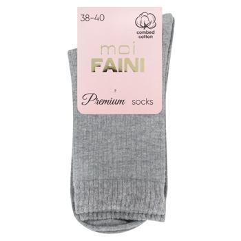 Moi Faini Ribbed Women's Socks s.38-40 Grey - buy, prices for - photo 1