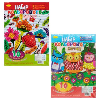 Apelsin Coloured Cardboard A4 10 Sheets - buy, prices for EKO Market - photo 1