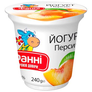 Йогурт Фанни Персик 1,5% 240г - купить, цены на - фото 1