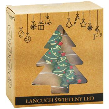 Гірлянда-струна Chomik Ялинка 20 LED 2,2м, теплий білий - купить, цены на МегаМаркет - фото 2