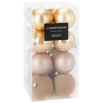 Koopman Set of Christmas Balls 16pcs 60mm Gold - buy, prices for Tavria V - photo 1