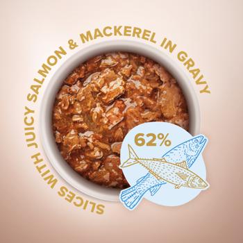 Корм вологий Club 4 Paws Premium Selection з лососем та макреллю для собак малих порід 85г - купити, ціни на MasterZoo - фото 2