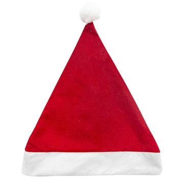 Шапка Санты новогодняя фетровая 30х38см