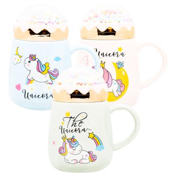 Unicorn Ceramic Cup with Lid-Balls 400ml - buy, prices for - photo 1