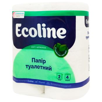 Туалетная бумага Eco Line белая 2-слойная 4шт - купить, цены на Восторг - фото 2