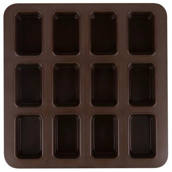 Lessner Chef Choco Square Silicone Cupcake Baking Dish 12pcs 25х25х3cm - buy, prices for Vostorg - photo 1