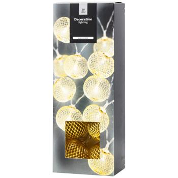 Warm White Inner Garland 10LED Bulbs 180cm