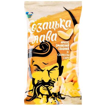 Kozatska Slava Roasted Salted Peanuts with Taste of Cheese 100g - buy, prices for Chudo Market - photo 2