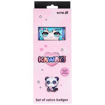 Набор бейджей Kite Kawaii на липучке 3шт - купить, цены на Auchan - фото 1