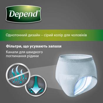 Спідня білизна поглинаюча Depend для чоловіків L/XL 9шт - купити, ціни на КОСМОС - фото 2