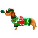 Декоративна підвісна фігурка Такса у светрі 12.8см 208-313 BONADI 1 шт
