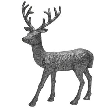Tarrington House Glitter Gray Deer 31cm
