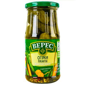 Огурцы Верес пикантные маринованные 435г