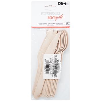 ZED Wooden Cutlery Set 15pcs - buy, prices for COSMOS - photo 1