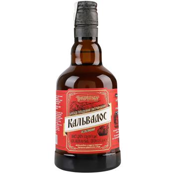 Calvados Prycarpathian with apple 40% 500ml glass bottle Ukraine - buy, prices for WINETIME - photo 1