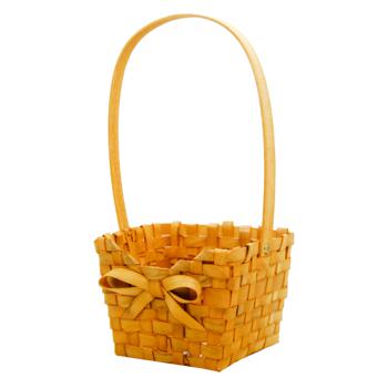 Natural Cubic Basket with Bow 14*26cm - buy, prices for MegaMarket - photo 1