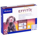 Virbac Effitix Drops on Withers for Dogs from 10 to 20kg from External Parasites 134mg/1200mg 4 pipettes
