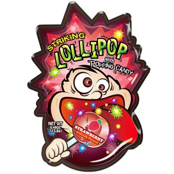 Striking Lollipop Strawberry Flavour Candy 13.8g - buy, prices for Auchan - photo 1