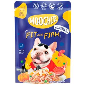 Корм вологий Moochie Fit and Firm з яловичиною для підтримки фізичної форми собак 85г - купити, ціни на MasterZoo - фото 1