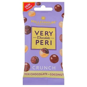 Millennium Very Peri Crunch Dragee in Milk and White Chocolate with Coconut 30g - buy, prices for COSMOS - photo 1