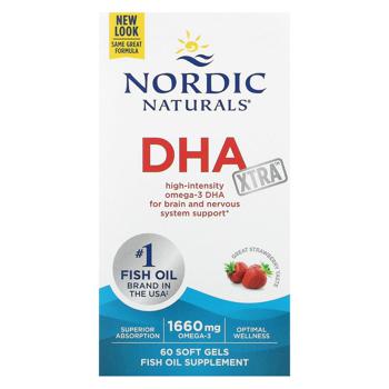 Nordic Naturals DHA Xtra Strawberry Flavored Fish Oil 1000mg 60 softgels - buy, prices for Biotus - photo 2