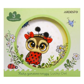 Ardesto Lucky Owl Children's Tableware Set 3 items - buy, prices for Auchan - photo 5