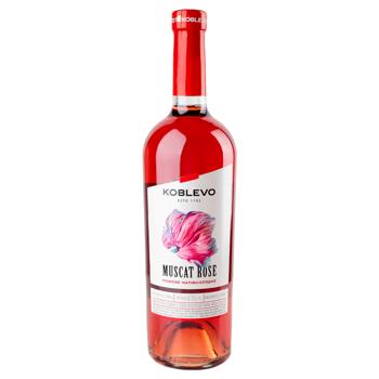 Koblevo Bordeaux Muscat Rose Semi-Sweet Wine 12% 0.75l