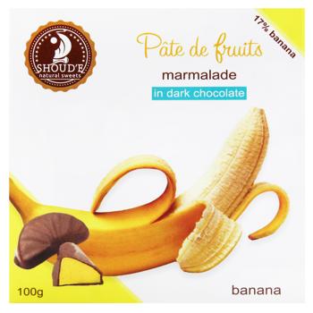 Shoud'e Pate de Fruits Banana Marmalade in Dark Chocolate 100g - buy, prices for - photo 2
