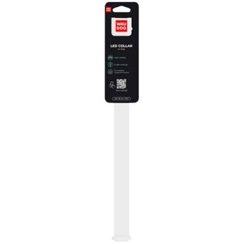 Waudog Led нашийник для собак S - прозорий з підсвічуванням - купити, ціни на MasterZoo - фото 1