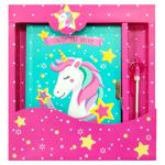 Блокнот Malevaro Единорог со звездой на замочке с ручкой 19,5*21см 56 листов