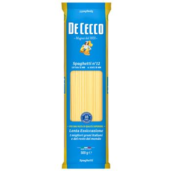 De Cecco Spaghetti №12 Pasta 500g - buy, prices for METRO - photo 1