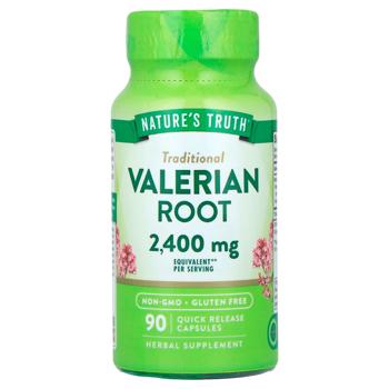 Nature's Truth, Valerian Root, 2,400 mg (1,200 mg per Capsule), 90 Quick Release Capsules  - купити, ціни на Біотус - фото 1