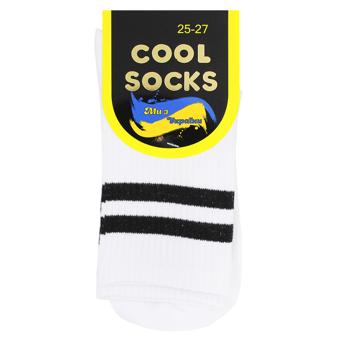 Cool Socks Striped Unisex Socks s.25-27 White