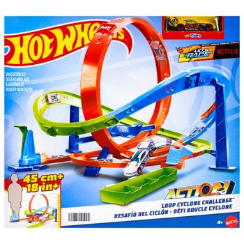 Hot Wheels Loop Cyclone Challenge Track Set